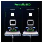Cargador USB-C UGREEN Robot GaN 30W Carga Rápida con Pantalla Led (45089) - Imagen 7