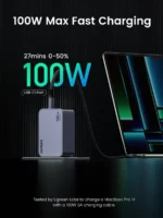 Cargador UGREEN Nexode Pro X757 100W – GaN USB-C/A 3 Puertos - Imagen 3