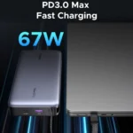 Power Bank UGREEN 20000 mAh 67W - Cargador Portátil para Laptops y Celular con Cable USB-C Integrado - Imagen 2
