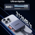 Lector de tarjetas SD +TF 4.0 con USB-C 3.0 iPhone 17 Ugreen CM898 - 65095 - Imagen 2