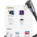 Cable USB - C Lightning 90 Grados Ugreen 1M 3a US305 - 60763 - Imagen 3