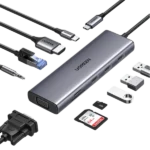HUB 10 EN 1 4K HDMI VGA RJ45 GIGABIT 100W PD UGREEN CM498 - 15601