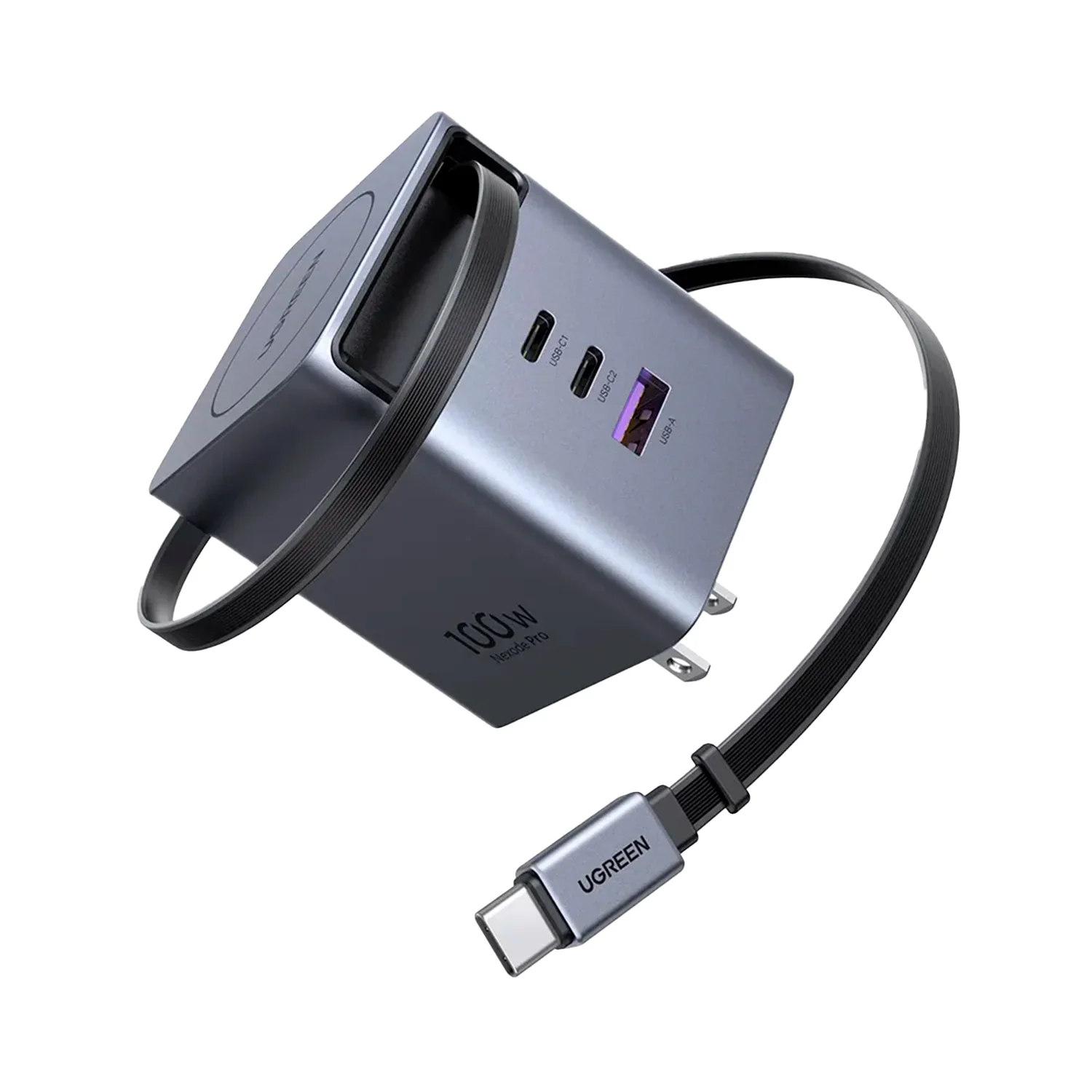 x616portada3_1800x1800 Cargador UGREEN 100W, GaN Retractil USB-C QuickCharge PD 3.0 iPhone 17, Macbook, iPad, Galaxy - Imagen 1