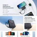Power Bank Magnético UGREEN PB567 Qi2 20000mAh Cable Integrado - Imagen 4