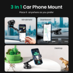 Soporte para Celular de Auto UGREEN LP200 con Succión y Rotación 360° - Imagen 4