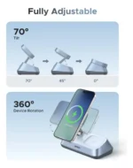 Cargador 3 En 1 25W Qi2 MagSafe Plegable Ugreen W711 - 55676 - Imagen 2