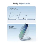 Cargador UGREEN 3 en 1 25W Qi2 Magsafe Inalámbrico Magnético Plegable 65901 - Imagen 4