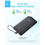 Anker Zolo Powerbank 20000mAh 22.5W Fast Charging con Cable USB-C Integrado - A110EH11 - Imagen 4