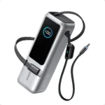 Anker Power Bank 25K, 165W, Built-In USB-C and Retractable Cable silver