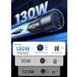 Ugreen Cargador De Carro Carga Rápida Tipo C 130W EC705 55511 - Imagen 3