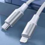 Cable USB-C a Lightning Ugreen Trenzado 1M Silver 70523 - Imagen 4