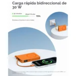 Ugreen Magflow 10000mah Power Bank Qi2 25w Magsafe Naranja PB773 - Imagen 4