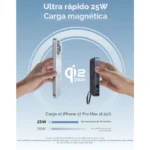 Ugreen Magflow 10000mah Power Bank Qi2 25w Magsafe Gris PB773 - Imagen 2