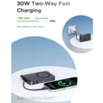 Ugreen Magflow 10000mah Power Bank Qi2 25w Magsafe Gris PB773 - Imagen 4