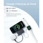 Ugreen Magflow 10000mah Power Bank Qi2 25w Magsafe Gris PB773 - Imagen 3