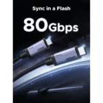 Cable UGREEN USB-C a USB-C Gen4 240W 80 Gbps Thunderbolt Video 16K 60Hz 240W L706 - Imagen 2