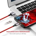 Cable Ugreen USB-C 1m 6A 480Mbps Carga Aluminio Rojo US505 - 20527 - Imagen 2
