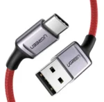Cable Ugreen USB-C 1m 6A 480Mbps Carga Aluminio Rojo US505 - 20527