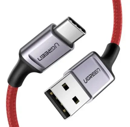 Cable Ugreen USB-C 1m 6A 480Mbps Carga Aluminio Rojo US505 - 20527