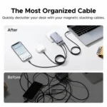 UGREEN Cable Magnético USB-C a USB-C 100W PD 1m E-Marker Trenzado L520 - 55517 - Imagen 3