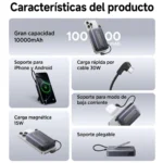Ugreen Power Bank PB568 10000mAh Qi2 15W, 65176B - Imagen 5